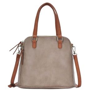 Sasha + Sofi “Iris Satchel” | Grey/Taupe | Tote, bag, purse